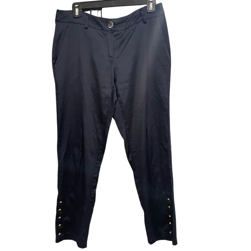Artigli Women's Mid-Rise Straight Leg Satin Pants Size M